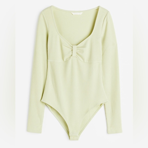 H&M RIBBED JERSEY BODYSUIT - Picture 1 of 4